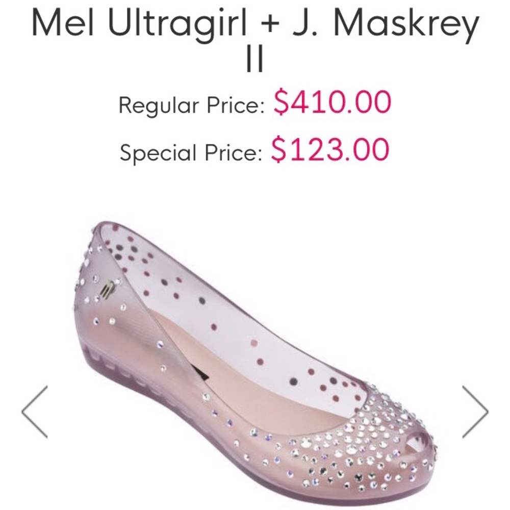 Melissa + J Maskrey Swarovski flats size 8